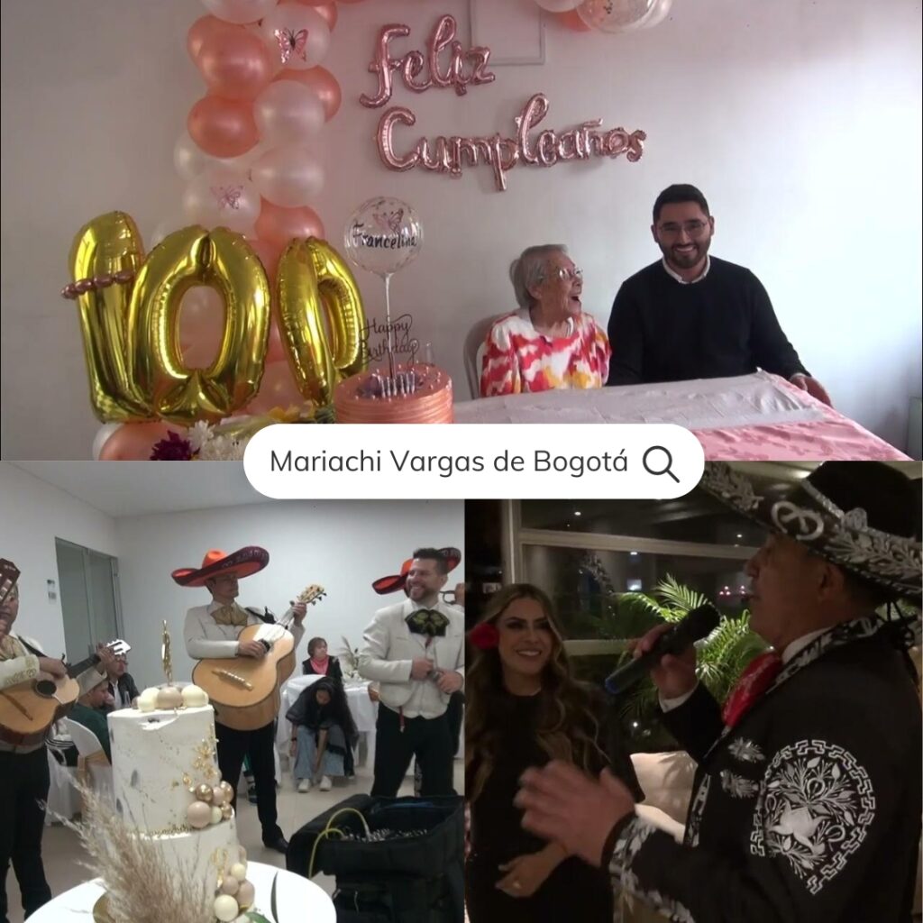 Mariachi Vargas de Bogotá, serenata de cumpleaños 100 años